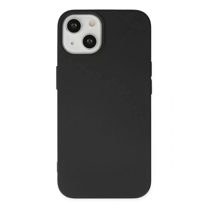 USLUCAN ALIŞVERİŞ Apple iPhone 15 Plus Kılıf Nano içi Kadife Silikon - Siyah