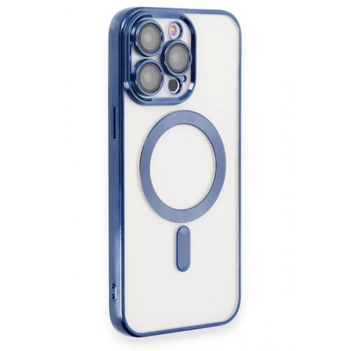 USLUCAN ALIŞVERİŞ Apple iPhone 15 Pro Kılıf Kross Magneticsafe Kapak - Lacivert