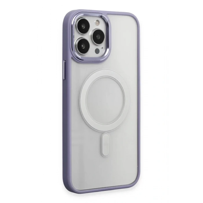 USLUCAN ALIŞVERİŞ Apple iPhone 15 Pro Kılıf Room Magneticsafe Silikon - Lila
