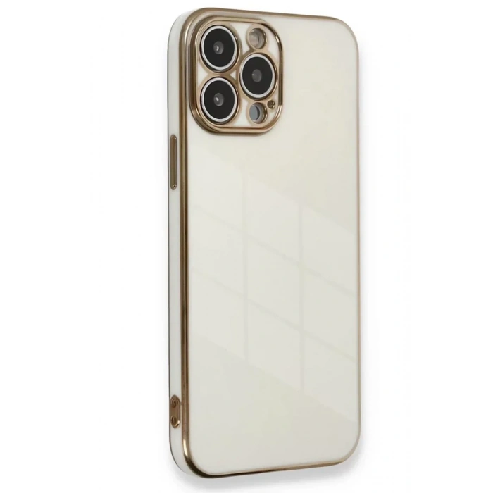 USLUCAN ALIŞVERİŞ Apple iPhone 15 Pro Kılıf Volet Silikon - Beyaz