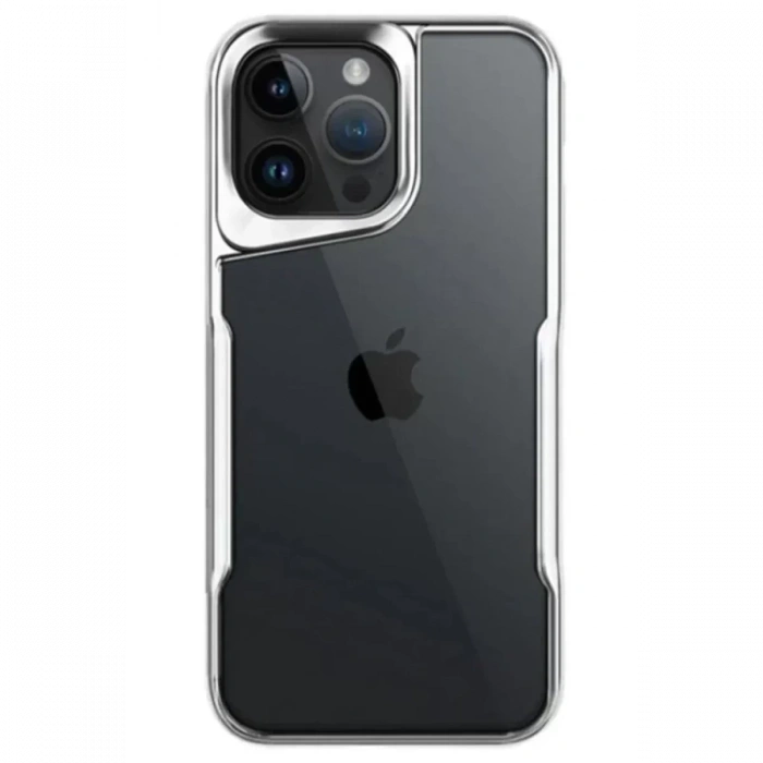 USLUCAN ALIŞVERİŞ Apple iPhone 15 Pro Max Kılıf Boyi Silikon Kapak - Gümüş