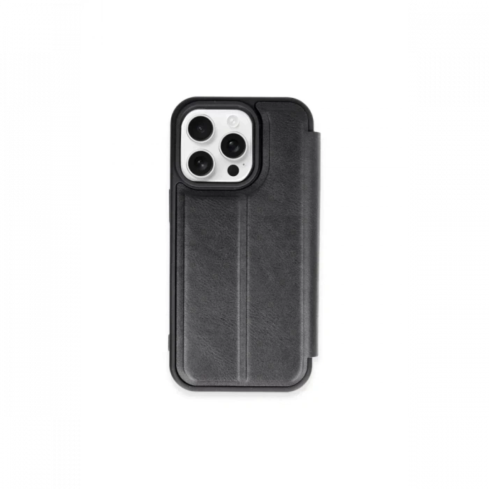 USLUCAN ALIŞVERİŞ Apple iPhone 15 Pro Max Kılıf Flip Cover - Siyah