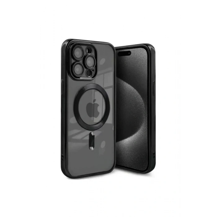 USLUCAN ALIŞVERİŞ Apple iPhone 15 Pro Max Kılıf Kross Magneticsafe Kapak - Siyah