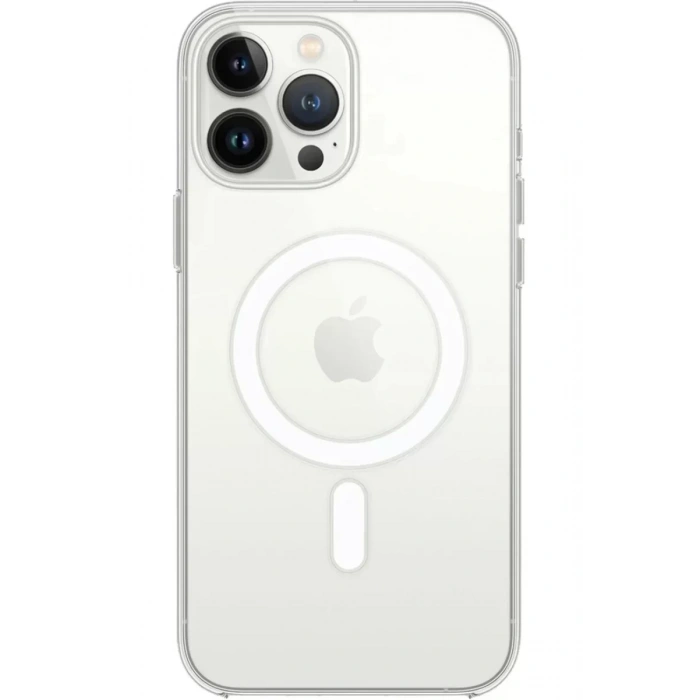 USLUCAN ALIŞVERİŞ Apple iPhone 15 Pro Max Kılıf Magneticsafe Şeffaf Silikon - Şeffaf
