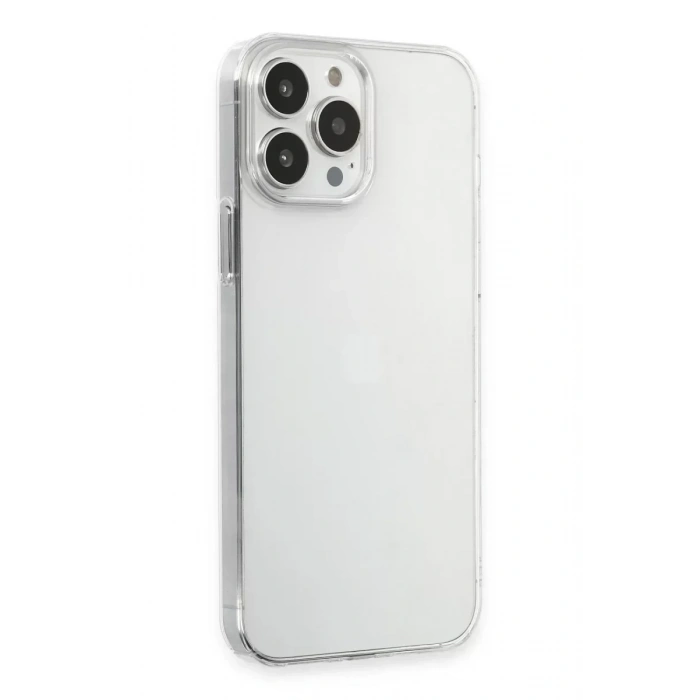 USLUCAN ALIŞVERİŞ Apple iPhone 15 Pro Max Kılıf Pc Sert Şeffaf Kapak - Şeffaf