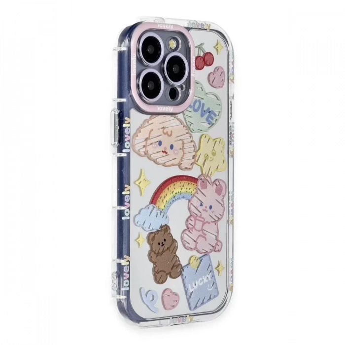 USLUCAN ALIŞVERİŞ Apple iPhone 15 Pro Max Kılıf Reflexion Desenli Kapak - Desen 4