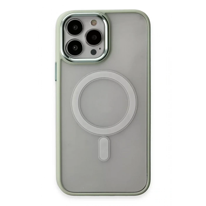 USLUCAN ALIŞVERİŞ Apple iPhone 15 Pro Max Kılıf Room Magneticsafe Silikon - Su Yeşili