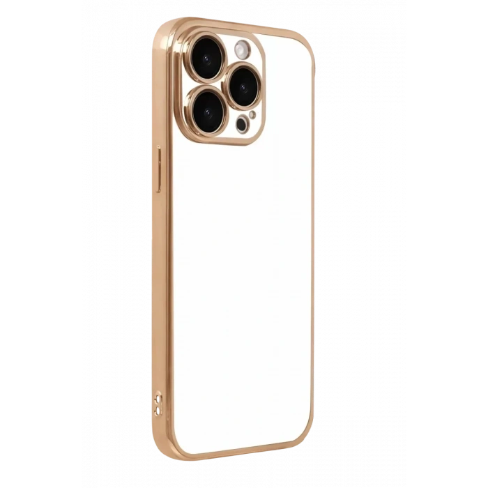 USLUCAN ALIŞVERİŞ Apple iPhone 15 Pro Max Lensli Silikon - Gold
