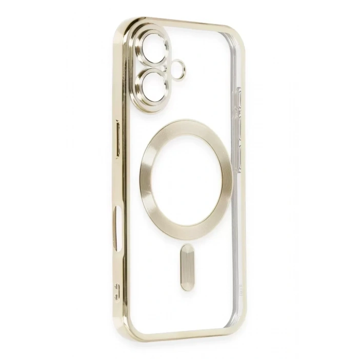 USLUCAN ALIŞVERİŞ Apple iPhone 16 Kılıf Kross Magneticsafe Kapak - Gold