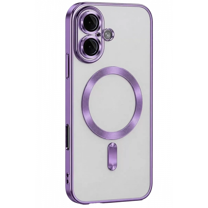 USLUCAN ALIŞVERİŞ Apple iPhone 16 Kılıf Kross Magneticsafe Kapak - Mor