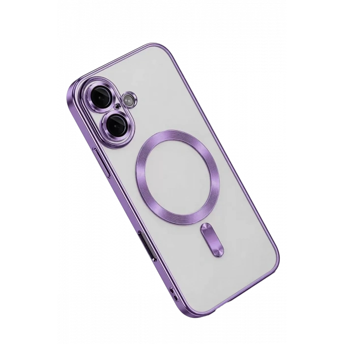 USLUCAN ALIŞVERİŞ Apple iPhone 16 Kılıf Kross Magneticsafe Kapak - Mor