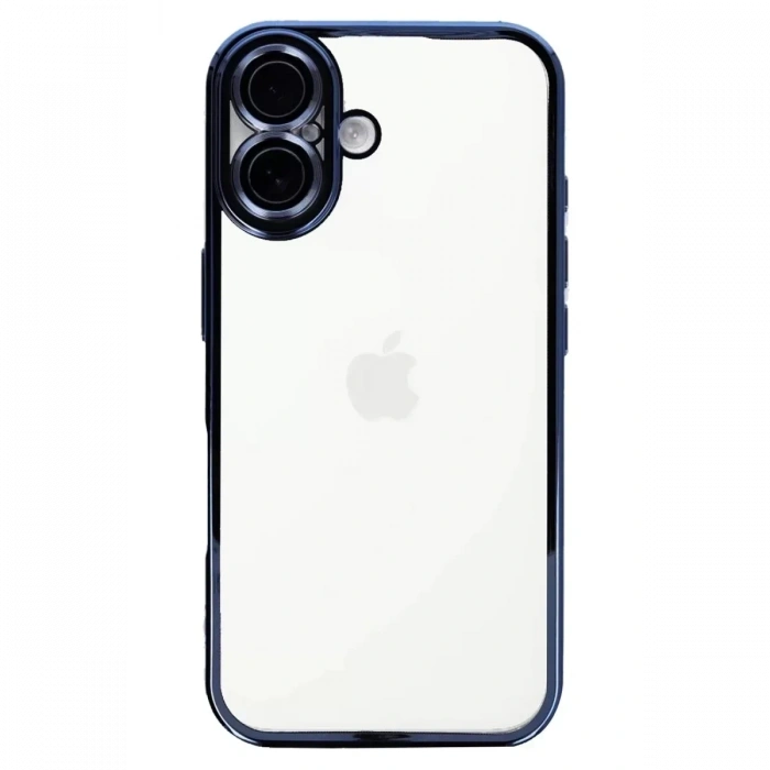 USLUCAN ALIŞVERİŞ Apple iPhone 16 Kılıf Lensli Silikon - Açık Mavi