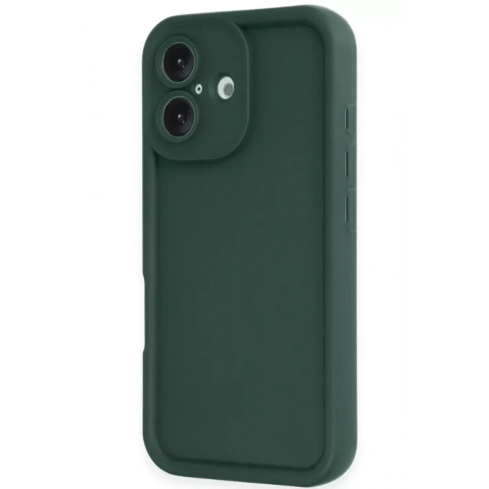 USLUCAN ALIŞVERİŞ Apple iPhone 16 Kılıf Viera Silikon - Koyu Yeşil