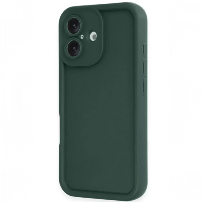 USLUCAN ALIŞVERİŞ Apple iPhone 16 Kılıf Viera Silikon - Koyu Yeşil