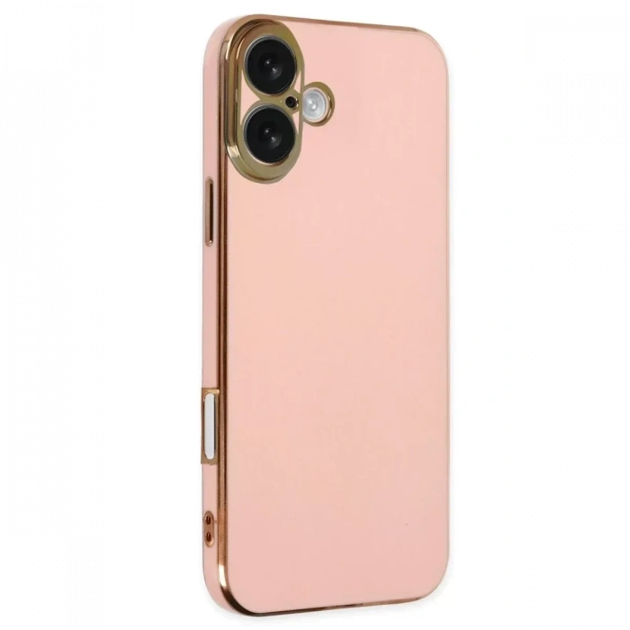USLUCAN ALIŞVERİŞ Apple iPhone 16 Kılıf Volet Silikon - Pembe