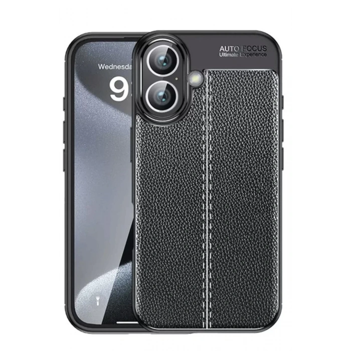USLUCAN ALIŞVERİŞ Apple iPhone 16 Plus Kılıf Auto Focus Kapak - Siyah