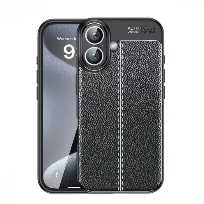 USLUCAN ALIŞVERİŞ Apple iPhone 16 Plus Kılıf Auto Focus Kapak - Siyah