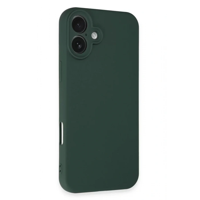 USLUCAN ALIŞVERİŞ Apple iPhone 16 Plus Kılıf First Silikon - Koyu Yeşil