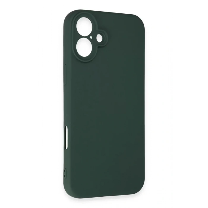 USLUCAN ALIŞVERİŞ Apple iPhone 16 Plus Kılıf First Silikon - Koyu Yeşil
