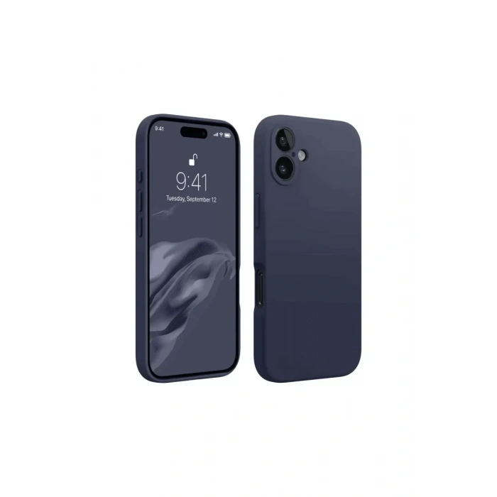 USLUCAN ALIŞVERİŞ Apple iPhone 16 Plus Kılıf First Silikon - Lacivert