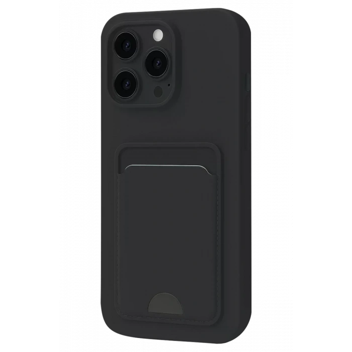 USLUCAN ALIŞVERİŞ Apple iPhone 16 Plus Kılıf Kelvin Kartvizitli Silikon - Siyah