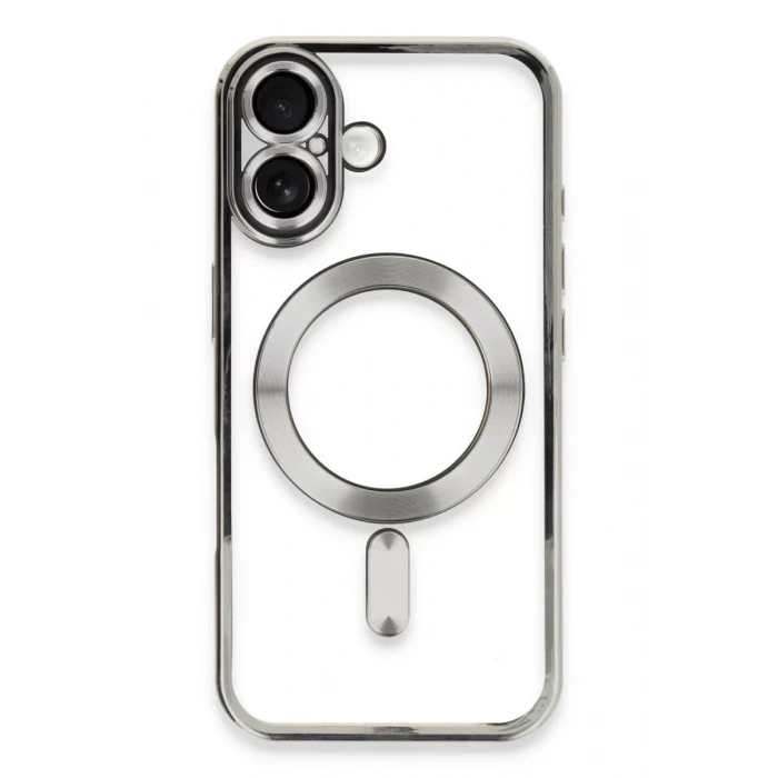 USLUCAN ALIŞVERİŞ Apple iPhone 16 Plus Kılıf Kross Magneticsafe Kapak - Gümüş
