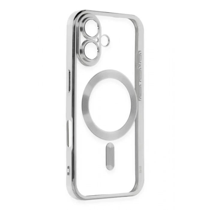 USLUCAN ALIŞVERİŞ Apple iPhone 16 Plus Kılıf Kross Magneticsafe Kapak - Gümüş