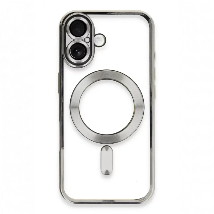 USLUCAN ALIŞVERİŞ Apple iPhone 16 Plus Kılıf Kross Magneticsafe Kapak - Gümüş