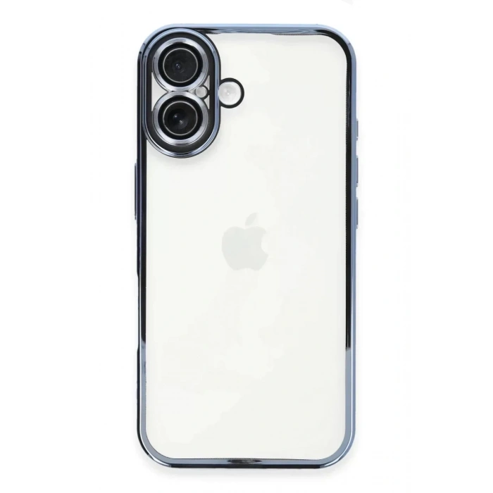 USLUCAN ALIŞVERİŞ Apple iPhone 16 Plus Kılıf Lensli Silikon - Açık Mavi