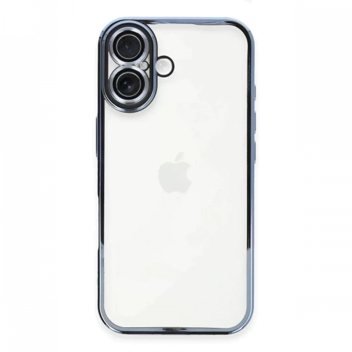 USLUCAN ALIŞVERİŞ Apple iPhone 16 Plus Kılıf Lensli Silikon - Açık Mavi