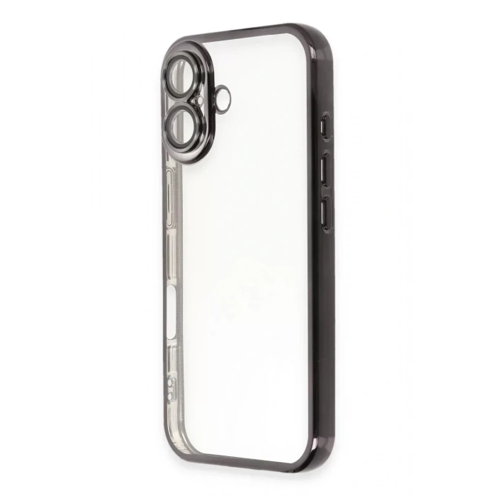 USLUCAN ALIŞVERİŞ Apple iPhone 16 Plus Kılıf Lensli Silikon - Siyah