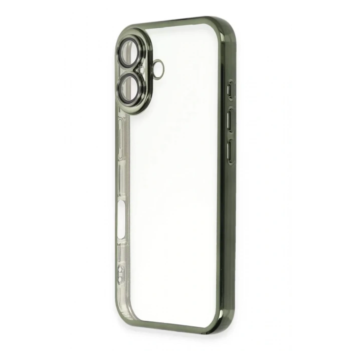 USLUCAN ALIŞVERİŞ Apple iPhone 16 Plus Kılıf Lensli Silikon - Yeşil