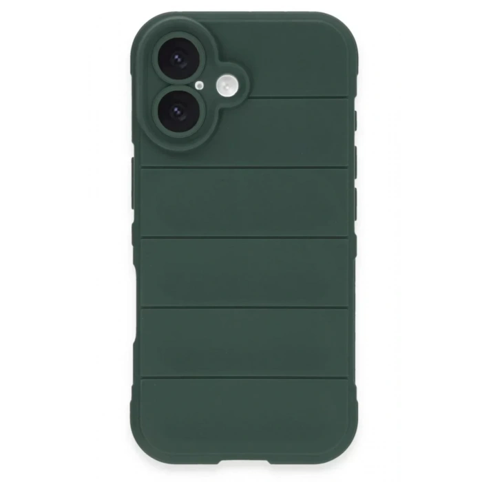 USLUCAN ALIŞVERİŞ Apple iPhone 16 Plus Kılıf Optimum Silikon - Koyu Yeşil