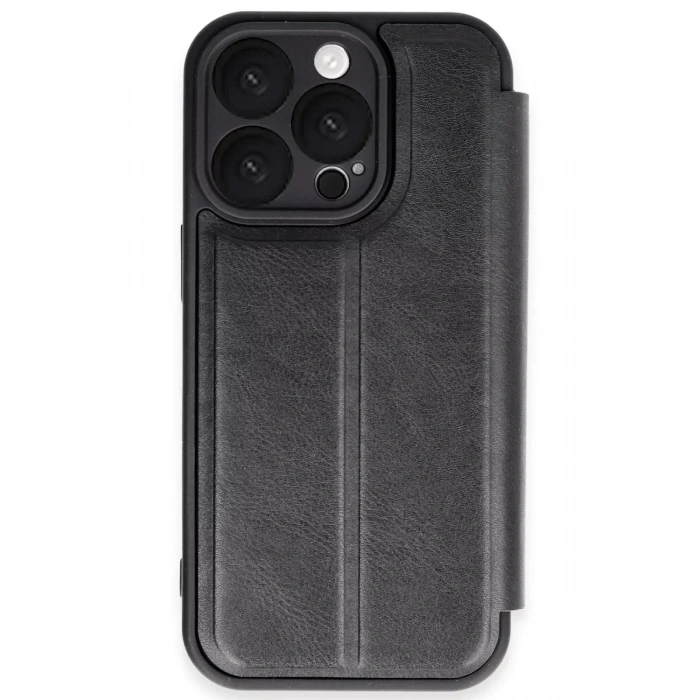 USLUCAN ALIŞVERİŞ Apple iPhone 16 Pro Kılıf Flip Cover - Siyah