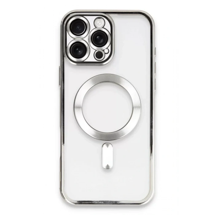 USLUCAN ALIŞVERİŞ Apple iPhone 16 Pro Kılıf Kross Magneticsafe Kapak - Gümüş