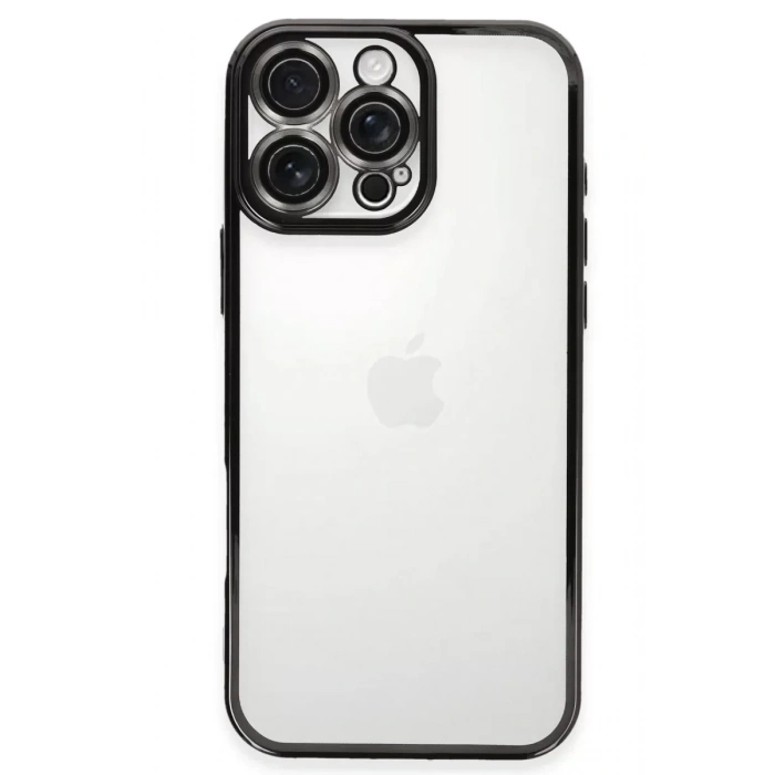 USLUCAN ALIŞVERİŞ Apple iPhone 16 Pro Kılıf Lensli Silikon - Siyah