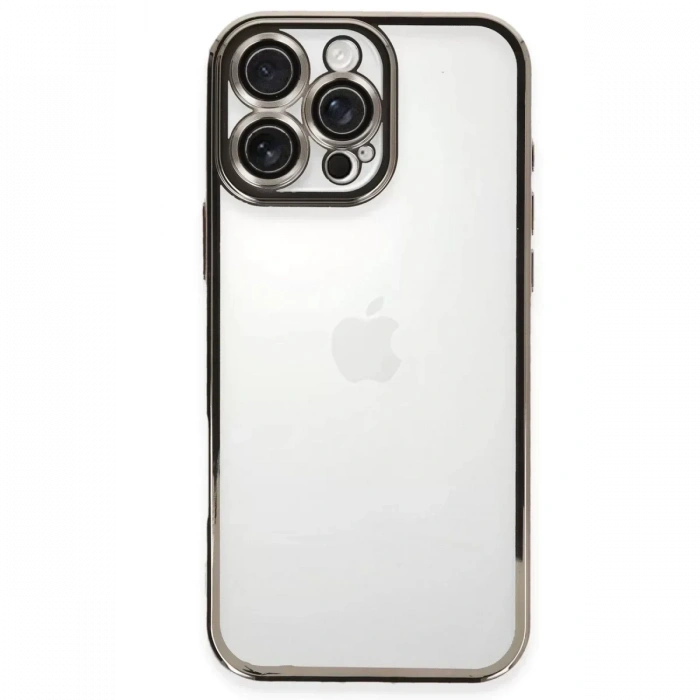 USLUCAN ALIŞVERİŞ Apple iPhone 16 Pro Kılıf Lensli Silikon - Titanyum Gri