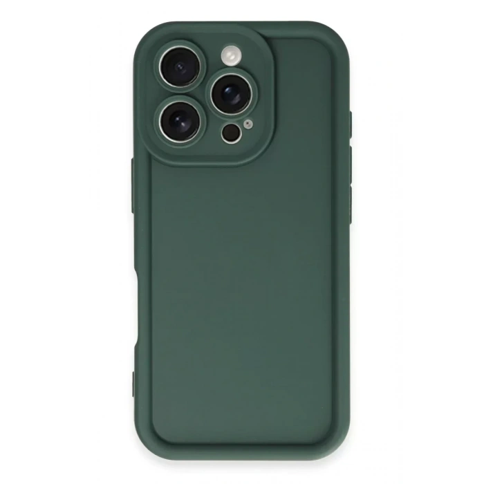 USLUCAN ALIŞVERİŞ Apple iPhone 16 Pro Kılıf Viera Silikon - Koyu Yeşil