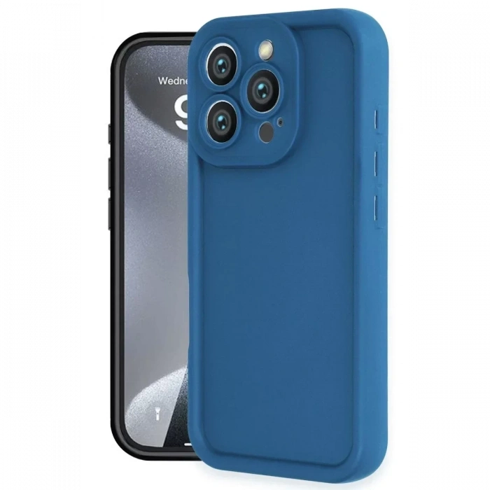 USLUCAN ALIŞVERİŞ Apple iPhone 16 Pro Kılıf Viera Silikon - Mavi