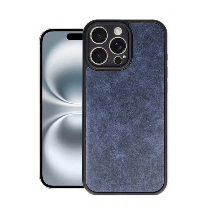 USLUCAN ALIŞVERİŞ Apple iPhone 16 Pro Max Kılıf Aras Deri Kapak - Lacivert