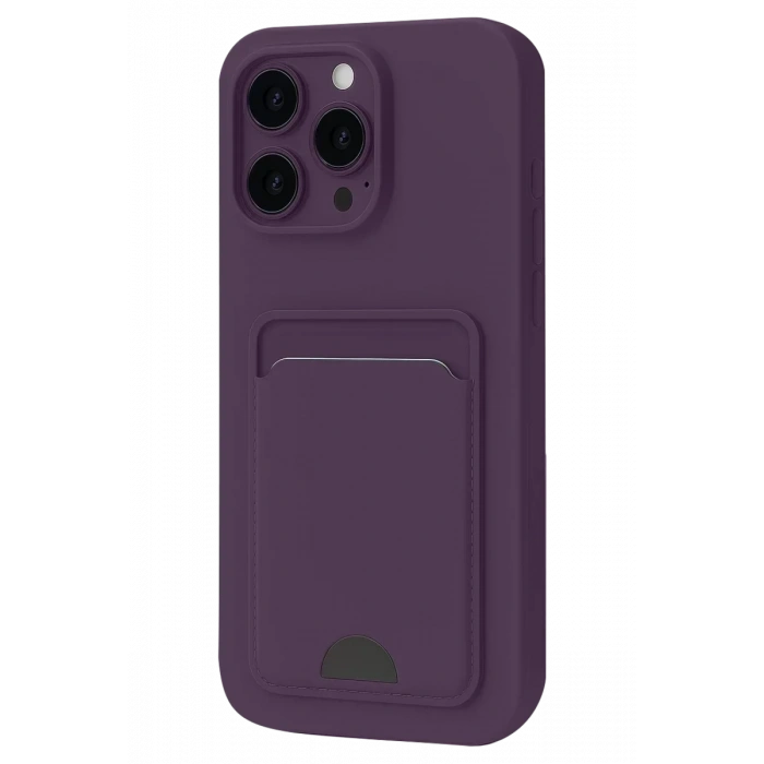 USLUCAN ALIŞVERİŞ Apple iPhone 16 Pro Max Kılıf Kelvin Kartvizitli Silikon - Derin Mor