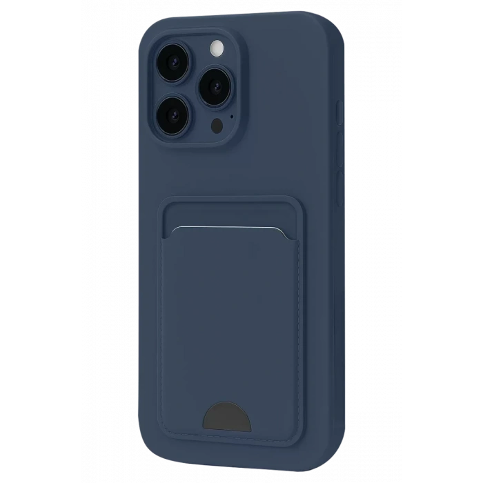 USLUCAN ALIŞVERİŞ Apple iPhone 16 Pro Max Kılıf Kelvin Kartvizitli Silikon - Lacivert