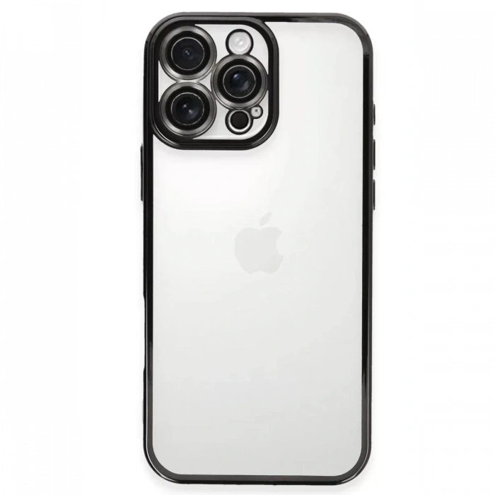 USLUCAN ALIŞVERİŞ Apple iPhone 16 Pro Max Kılıf Lensli Silikon - Siyah