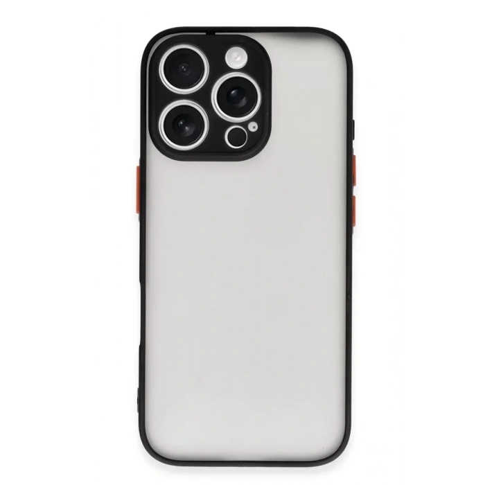 USLUCAN ALIŞVERİŞ Apple iPhone 16 Pro Max Kılıf Montreal Silikon Kapak - Siyah
