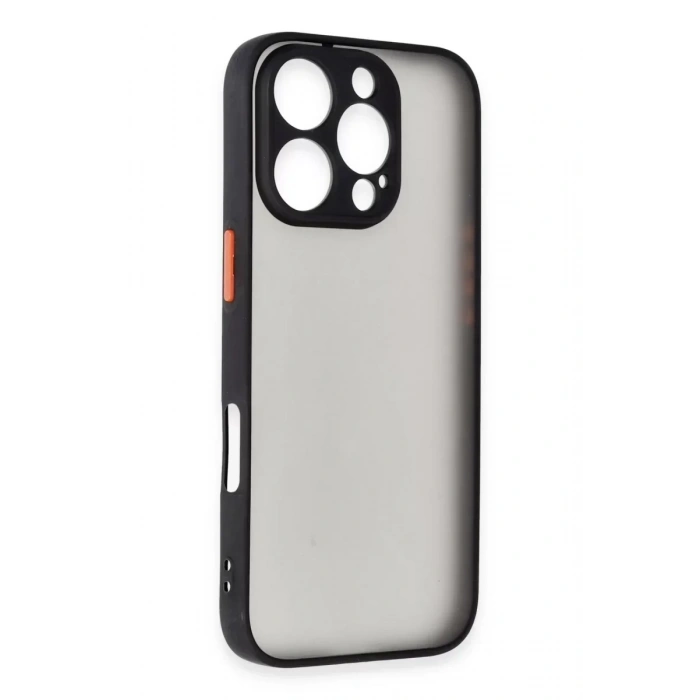 USLUCAN ALIŞVERİŞ Apple iPhone 16 Pro Max Kılıf Montreal Silikon Kapak - Siyah