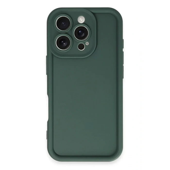 USLUCAN ALIŞVERİŞ Apple iPhone 16 Pro Max Kılıf Viera Silikon - Koyu Yeşil