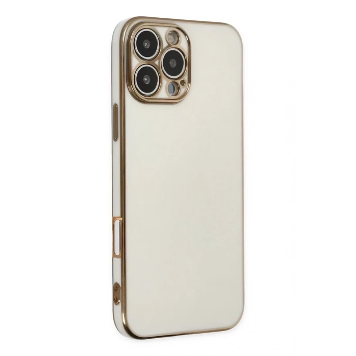 USLUCAN ALIŞVERİŞ Apple iPhone 16 Pro Max Kılıf Volet Silikon - Beyaz