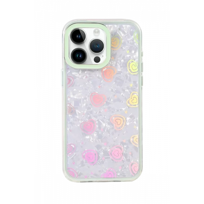 USLUCAN ALIŞVERİŞ Apple iPhone 16 Pro Max Lumi Desenli Kapak - Yeşil
