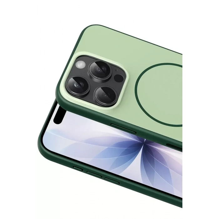 USLUCAN ALIŞVERİŞ Apple iPhone 16 Pro Max Neva Magsafe Kapak - Koyu Yeşil