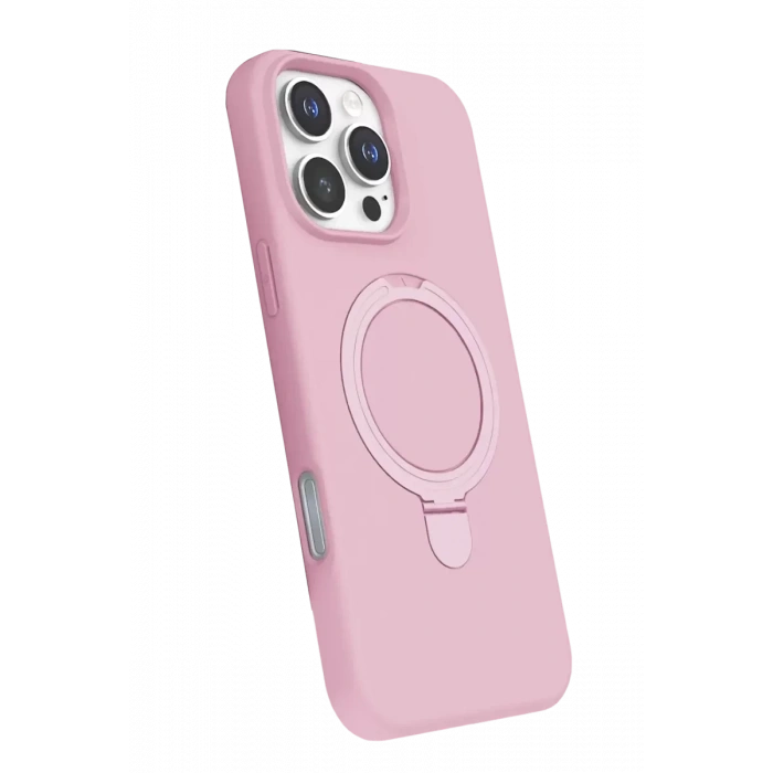 USLUCAN ALIŞVERİŞ Apple iPhone 16 Pro Max Regal Magsafe Standlı Kapak - Açık Pembe